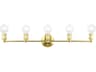 Lansdale 5-Light Polished Brass Vanity Light
