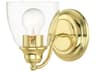 Montgomery 1-Light Polished Brass Glass Wall Sconce