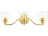 Montgomery 3-Light Polished Brass Glass Vanity Light