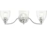 Montgomery 3-Light Polished Chrome Glass Vanity Light