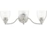 Montgomery 3-Light Brushed Nickel Glass Vanity Light
