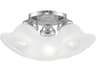 Edgemont 3-Light Polished Chrome White Glass Bell Semi Flush Mount