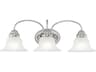 Edgemont 3-Light Polished Chrome Glass Vanity Light