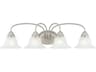 Edgemont 4-Light Brushed Nickel Glass Vanity Light