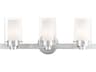 Manhattan 3-Light Polished Chrome Glass Vanity Light