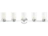 Manhattan 5-Light Polished Chrome Glass Vanity Light