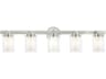 Manhattan 5-Light Brushed Nickel Glass Vanity Light