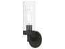 Ludlow 1-Light Black Glass Wall Sconce