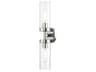Ludlow 2-Light Polished Chrome Glass Vanity Light