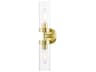 Ludlow 2-Light Satin Brass Glass Vanity Light