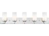 West Lake 5-Light Polished Chrome Glass Vanity Light