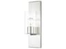 Zurich 1-Light Brushed Nickel Clear Glass Wall Sconce