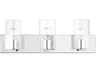 Zurich 3-Light Polished Chrome Clear Glass Vanity Light