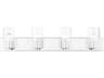 Zurich 4-Light Polished Chrome Clear Glass Vanity Light