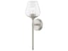 Willow 1-Light Brushed Nickel Glass Wall Sconce