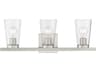 Cityview 3-Light Brushed Nickel Glass Vanity Light