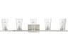 Cityview 5-Light Brushed Nickel Glass Vanity Light