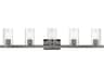 Clarion 5-Light Black Chrome Glass Vanity Light