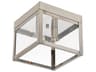 Nyack 2-Light Brushed Nickel Glass Flush Mount