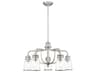Lawrenceville 5-Light Brushed Nickel Clear Glass Bell Chandelier