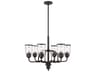 Lawrenceville 6-Light Bronze Clear Glass Bell Chandelier