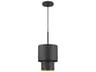 Zolana 1-Light Bronze Black Drum Mini Pendant