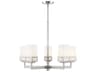 Harding 5-Light Brushed Nickel Glass Cylinder Chandelier
