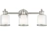 Middlebush 3-Light Brushed Nickel Glass Vanity Light