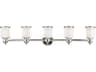 Middlebush 5-Light Polished Nickel Glass Vanity Light