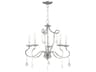 Callisto 5-Light Brushed Nickel Crystal Candelabra Chandelier
