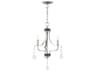 Laurel 3-Light Brushed Nickel Crystal Candelabra Chandelier