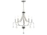 Laurel 5-Light Brushed Nickel Crystal Candelabra Chandelier