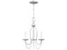 Alessia 3-Light Brushed Nickel Crystal Candelabra Chandelier
