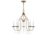 Alessia 5-Light Antique Brass Crystal Candelabra Chandelier