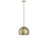 Piedmont 1-Light Antique Brass White Dome Geometric Mini Pendant