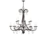 Daphne 18-Light8-Light English Bronze Crystal Candelabra Tiered Chandelier