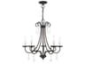 Daphne 5-Light English Bronze Crystal Candelabra Chandelier