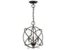 Aria 3-Light English Bronze Crystal Candelabra Geometric Chandelier
