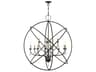 Aria 12-Light Bronze Antique Brass Crystal Candelabra Chandelier