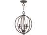 Arabella 3-Light English Bronze Crystal Candelabra Chandelier