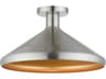 Geneva 1-Light Brushed Nickel Semi Flush Mount