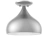 Amador 1-Light Brushed Nickel Bell Semi Flush Mount