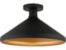 Geneva 1-Light Black Semi Flush Mount