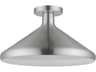 Geneva 1-Light Brushed Aluminum Silver Semi Flush Mount