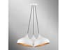Amador 3-Light Shiny White Polished Chrome Gold Bell Pendant