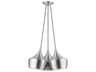 Waldorf 3-Light Brushed Aluminum Silver Pendant