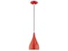 1-Light Shiny Red Mini Pendant