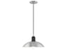 1-Light Brushed Nickel Dome Pendant
