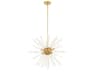 Utopia 8-Light Satin Brass Crystal Sputnik Pendant