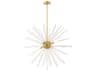 Utopia 8-Light Satin Brass Crystal Sputnik Pendant